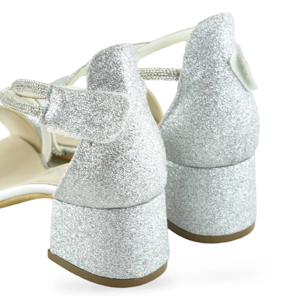 259 Abiye Kız Çocuk Topuklu Ayakkabı Düğünlük Nişan Abiye Elbise Ayakkabısı - 8