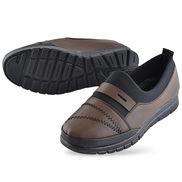 0248 Rahat Ortopedik Taban Günlük Kadın Ayakkabı Babet Kadın Kışlık Ayakkabı - 12