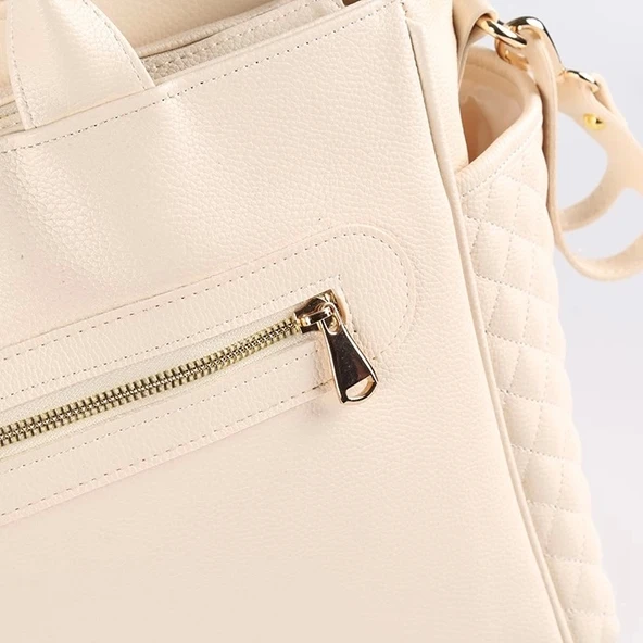 M&y Athena Deri Anne Bebek Bakım Çantası 7110 Krem - Resim 3