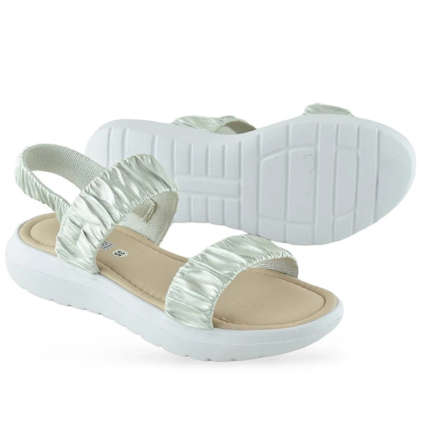 6894 Ortopedik Taban Kız Çocuk Sandalet Terlik Düğün Abiye Gündelik Vetta - 7