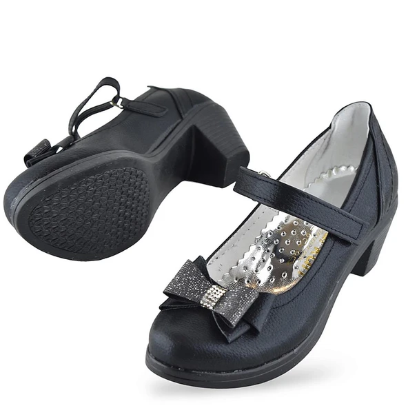 460 Abiye Kız Çocuk Topuklu Ayakkabı Düğünlük Nişan Abiye Elbise Ayakkabısı - 4