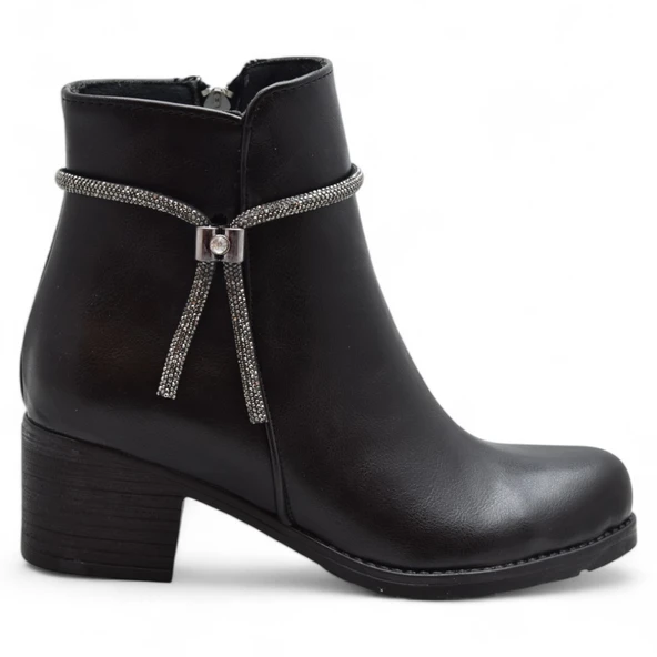 450HS Kısa Topuklu Kadın Bot Ayakkabı Klasik Ofis Gündelik Kadın Bot - 2