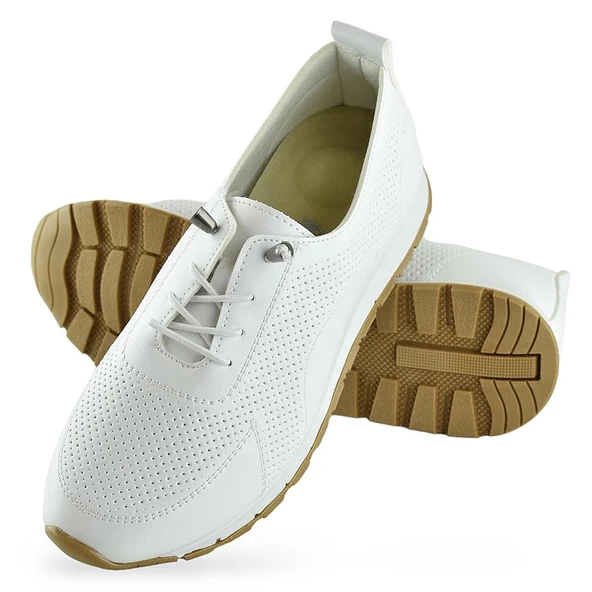 3532 Rahat Ortopedik Taban Günlük Kadın Ayakkabı Lastik Bağcıklı Kadın Ayakkabı - 6