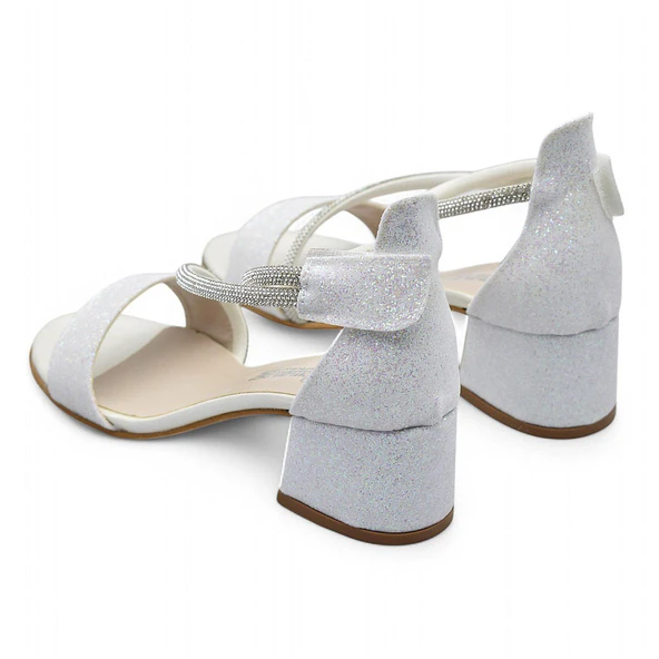 259 Abiye Kız Çocuk Topuklu Ayakkabı Düğünlük Nişan Abiye Elbise Ayakkabısı - 12