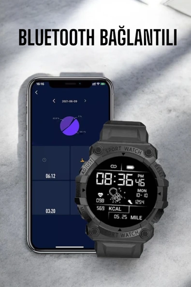 Bluetooth 5.0 Destekli Çok Fonksiyonlu Yeni Nesil Akıllı Saat - 3