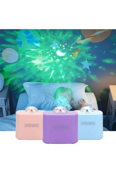 Jasper Night Light Renkli Gökyüzü Projeksiyon Yatak Odası Dekorasyonu Renk Değiştiren Gece Lambası - 3
