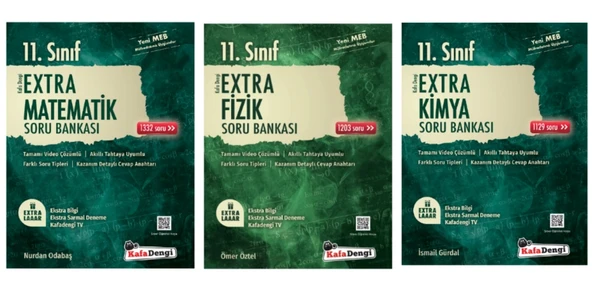 Kafa Dengi Yayınları 11. Sınıf Sayısal Set Matematik - Fizik - Kimya Extra Soru Bankası