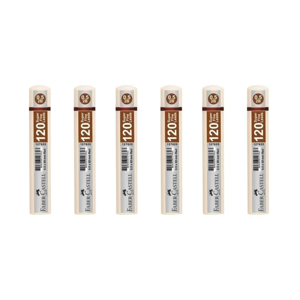 Faber-Castell Grip Min 0.5 mm 120'li Tüp Beyaz - 6 Adet