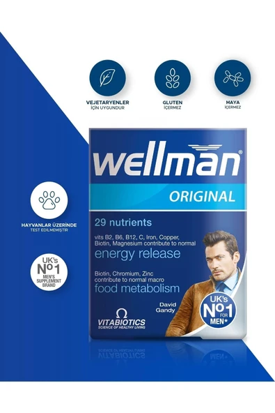 Vitabiotics Wellman Erkek İçin 30 Tablet