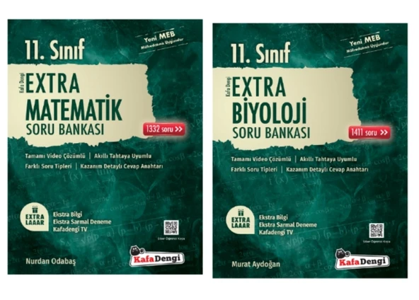 Kafa Dengi Yayınları 11. Sınıf Matematik - Biyoloji Extra Soru Bankası ürün görseli