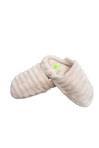 Krem-Pembe Yünlü Terlik - 2