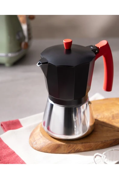 Carla Moka Pot - Siyah - 450 ml - Resim 3