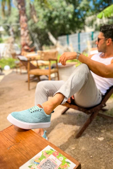 CH173 KBT Velluto Erkek Ayakkabı SU YESILI - 3