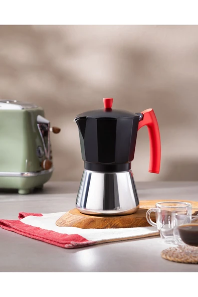 Carla Moka Pot - Siyah - 450 ml - Resim 2