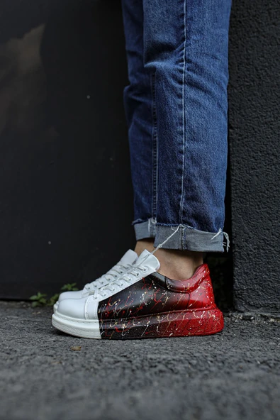 CH254 CBT Pittura Erkek Ayakkabı 415 SIYAH / KIRMIZI PÜSKÜRTME - 2