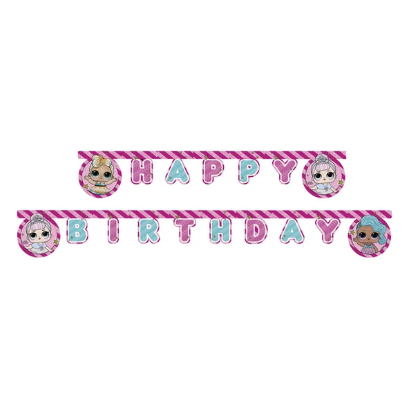 Lol Bebek Temalı Happy Bırthday Banner 270 cm