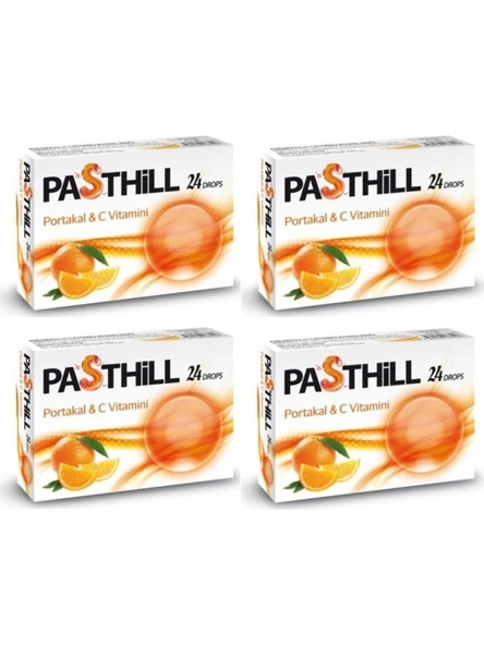 Pasthill Portakal & C Vitamini 24 Pastil 4'Lü PAKET (SKT:01/2029) ürün görseli 1