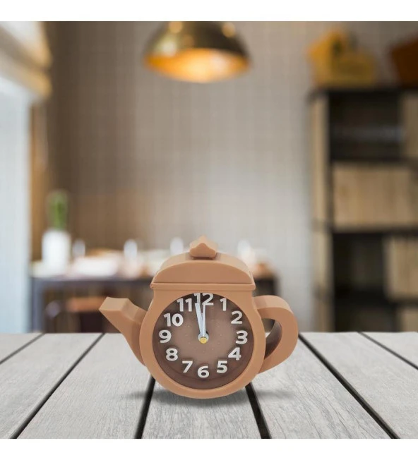 Demlik Görünümlü Dekoratif Masa Saati - 5