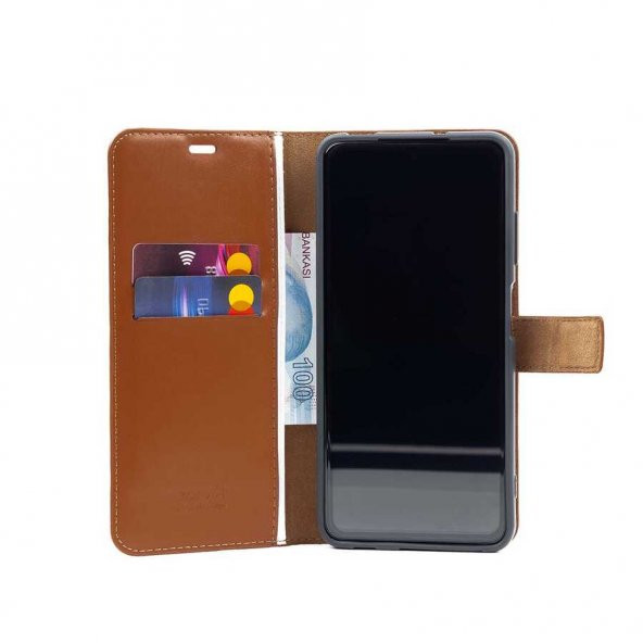 Xiaomi Redmi Note 9 4G Kılıf Kar Deluxe Kartvizitli Cüzdan Kılıf - 8