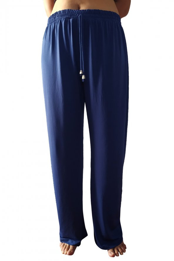 Kadın Likralı Bol paça Lastikli Pijama Altı - 1