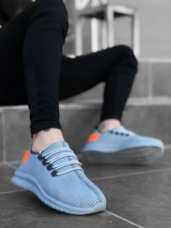 BA0167 Kalın Taban Tarz Sneakers Gri Erkek Spor Ayakkabısı
