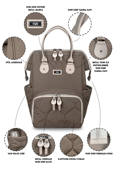 STYLO Millennium X Pro Takım Kadın Bebek Bakım Sırt Ve Omuz  Çantası - 3