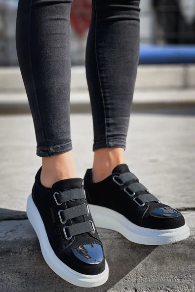 CH251 SBT Mirror Suede Kadın Ayakkabı SIYAH - 3