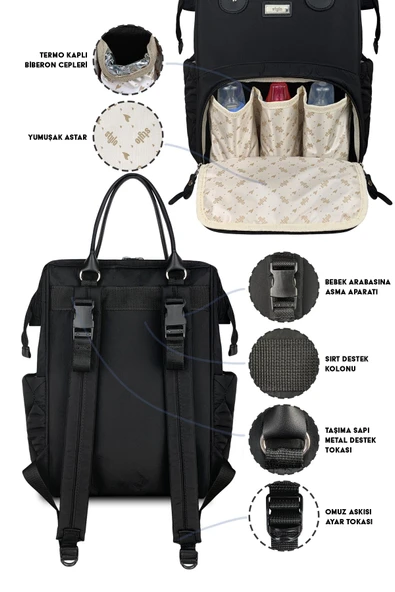STYLO Millennium X Pro Takım Kadın Bebek Bakım Sırt Ve Omuz  Çantası - 4
