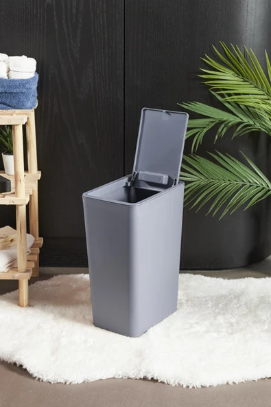 Perotti 13240 Gri Molly Gri 8 Litre Click Çöp Kovası - 2
