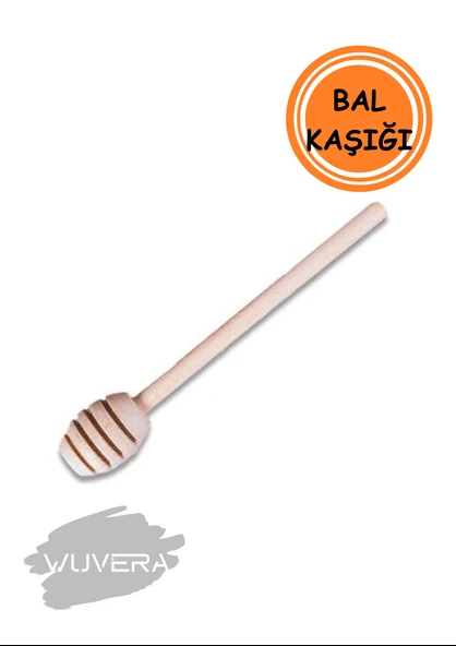 Wuvera 2’li Ahşap Bal Kaşığı Seti – 15 cm Organik ve Dekoratif Tasarım - 2