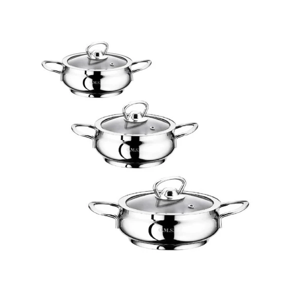 OMS 152.1071.06.SILVER 6 PCS KURE SAHAN SET SADE