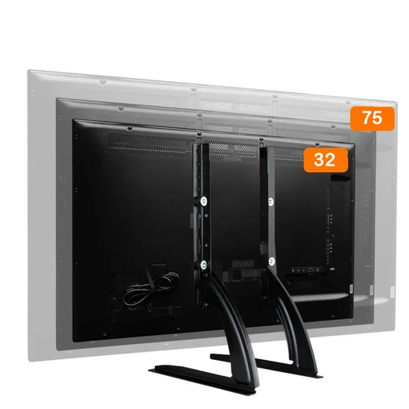 Monozone 32-75 inç Sabit Ekran Masaüstü Tv Standı Yükseltilmiş TV Tabanı Masaüstü Kaldırma LCD Monitör Standı - 6