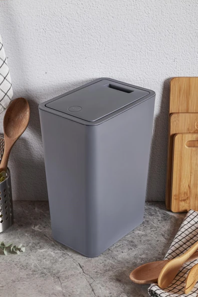 Perotti 13240 Gri Molly Gri 8 Litre Click Çöp Kovası - 5