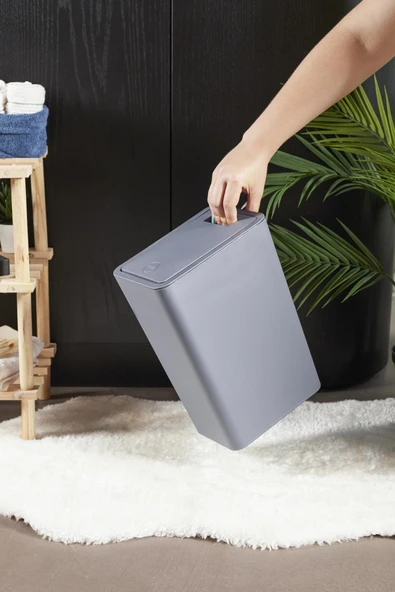 Perotti 13240 Gri Molly Gri 8 Litre Click Çöp Kovası - 3