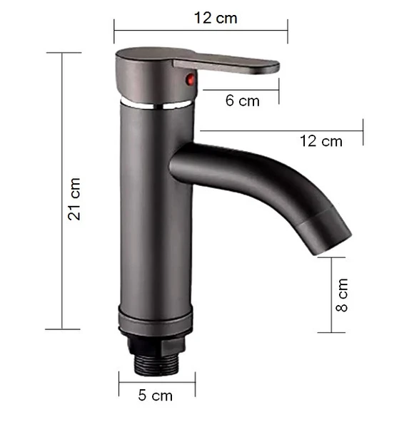 POLYFIT ANTRASİT GRİ MİX LAVABO BATARYASI F2 MODEL 21 CM - 3