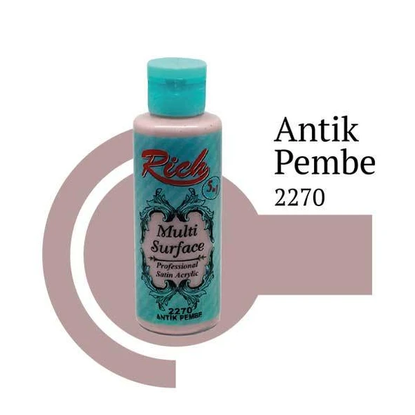 Rich Multi Surface Akrilik Boya 120ml 2270 Antik Pembe ürün görseli 1