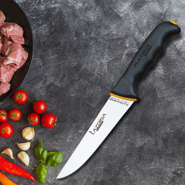 LAZBİSA Mutfak Bıçak Seti Et Ekmek Sebze Bıçağı Platinum Serisi No: 1
