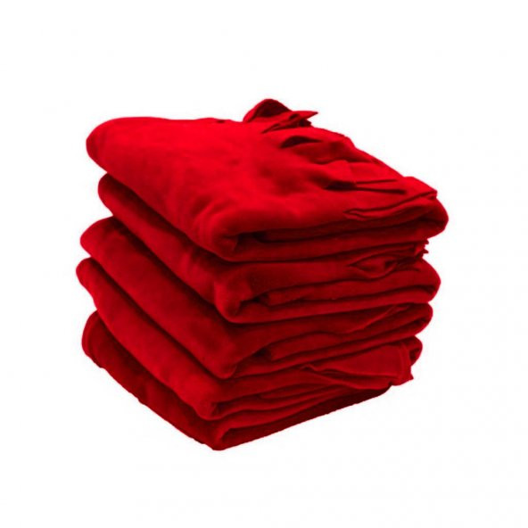 5'li Polar Şal, Kırmızı -99E60299- Kafe-Restoran-Şal