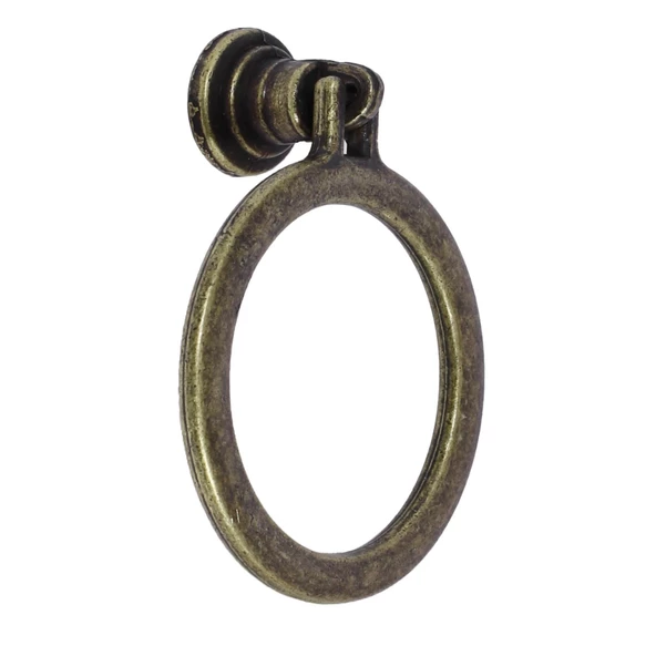 Sarkaç Eskitme Antik Sarı Metal Halka (4 ADET) Mobilya Mutfak Çekmece Dolap Kulpu Kulbu Kulpları - 4