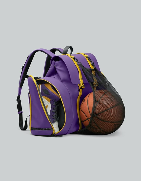 Gaston Luga Splash Sneaker Pockets Spor Çantası - Mor - 3