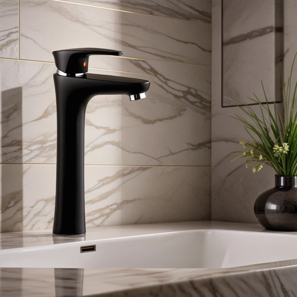 POLYFIT SİYAH MİX LAVABO BATARYASI ÇANAK 29 CM - 5