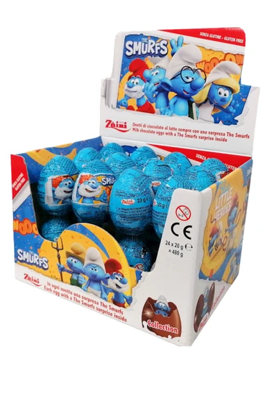 Smurfs Şirinler Çikolatalı Sürpriz Yumurta 24 Adet