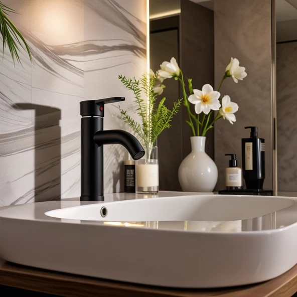 POLYFIT SİYAH MİX LAVABO BATARYASI F2 MODEL 21 CM - 3