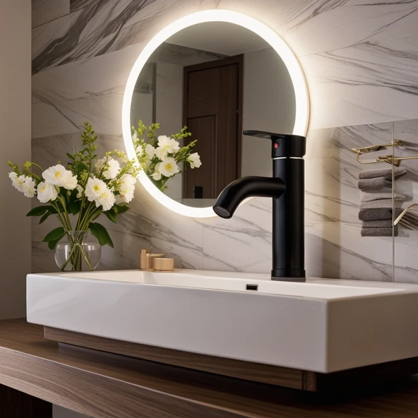 POLYFIT SİYAH MİX LAVABO BATARYASI F2 MODEL 21 CM - 2