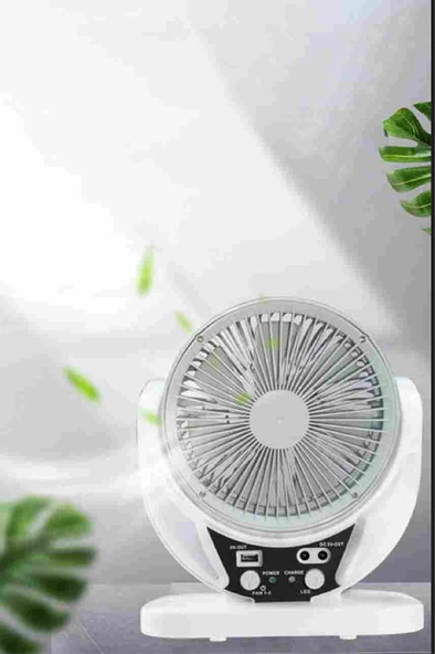 Qpen Led Işıklı Geniş Açılı Masaüstü Soğutma Fanı - Resim 2