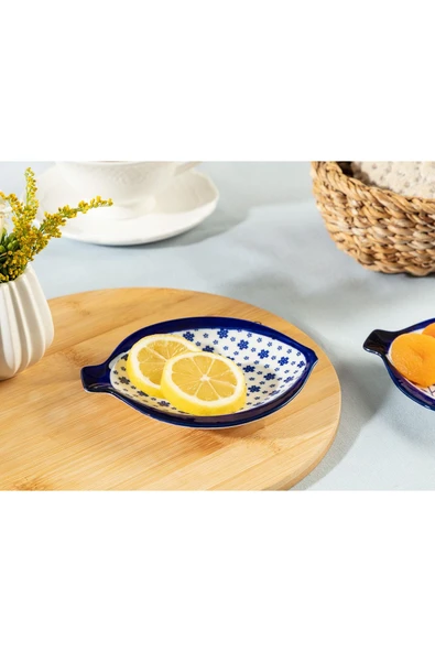 Rêve Bleu Petite Mini Tabak - Mavi - 10x8,5x1,5 Cm ürün görseli 1