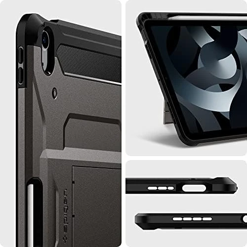 Spigen iPad Air 11" (2024) / iPad Air 10.9" (2022 / 2020) Kılıf Tough Armor Pro Black - ACS02051 - 6