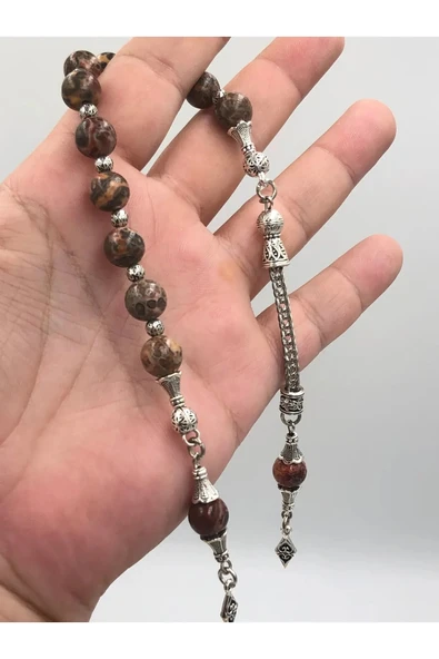 Jasper Taşı Doğaltaş Zaza Sallamalık Tesbih - Resim 2