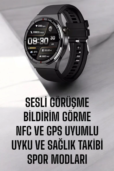 Akıllı Saat Nabız Sensörlü Bildirim Görebilen Spor Modları GPS Takibi - 2