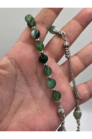 Akik Taşı Doğaltaş Zaza Sallamalık Tesbih - 4
